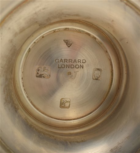 Garrard & Co silver hallmarks